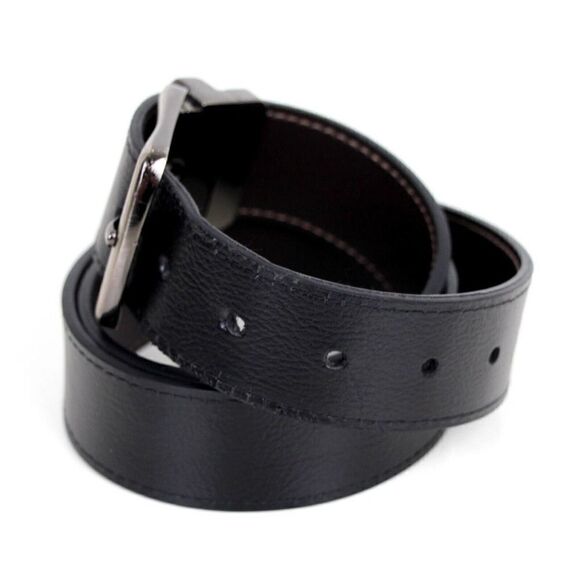 Dickies BLACK BROWN GENUINE LEATHER 1 3/8"Wd CASUAL DRESS RVRSBL BELT Sz 34 (E35 - Picture 7 of 14